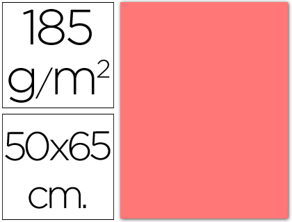 Cartulina Guarro 50x65cm. 185g/m² rosa